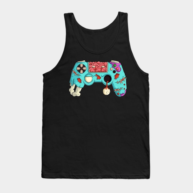 Video Games Gaming Gamer Halloween Zombie Controller Tank Top by ARTISTORIA